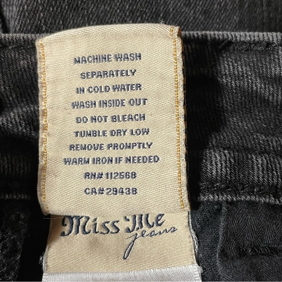 Miss Me Medium Wash Black Skinny Jeans Stretch Denim 31x29 Juniors Size 29 - Picture 15 of 16